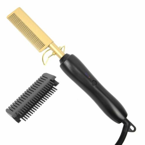 Peigne chauffant électrique Brosse à cheveux multifonctionnelle en cuivre