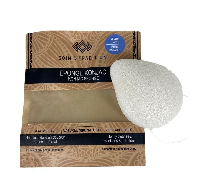 Eponge Konjac Visage Pure Soin et Tradition