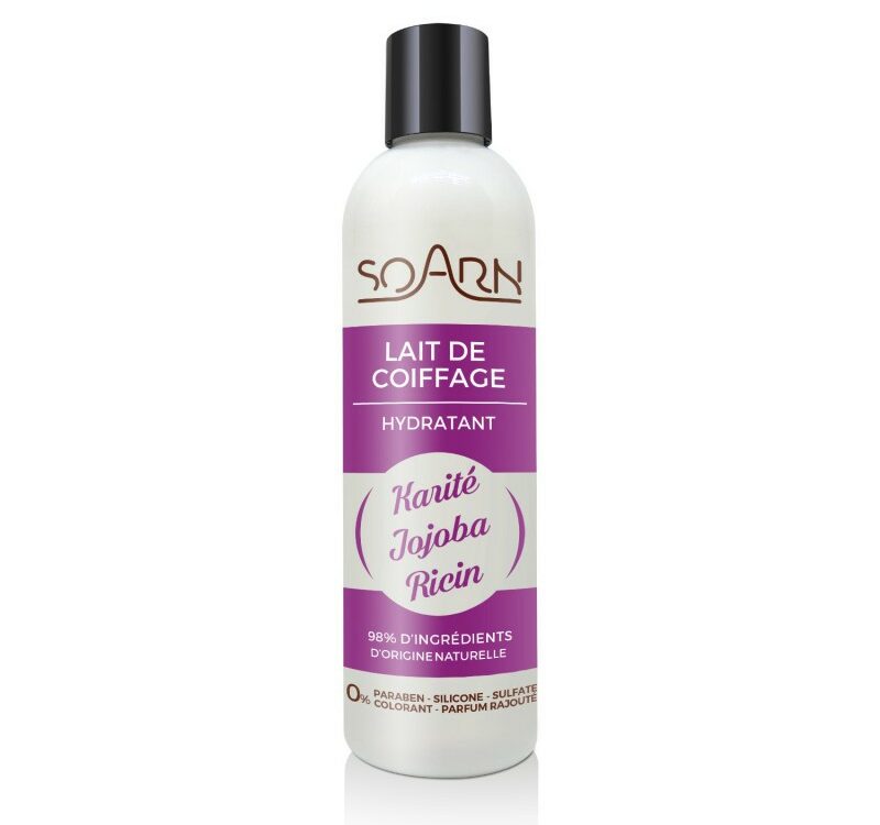 Lait de Coiffage Fortifiant Soarn au Karite Jojoba Ricin
