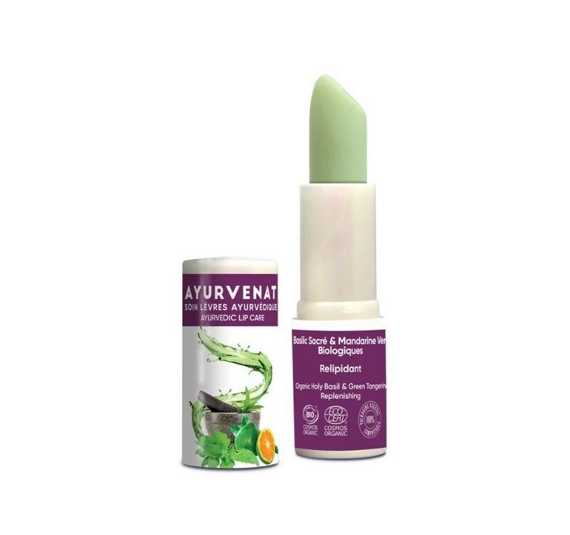 Soin lèvres Bio au basilic sacré et à la mandarine verte Ayurvénat